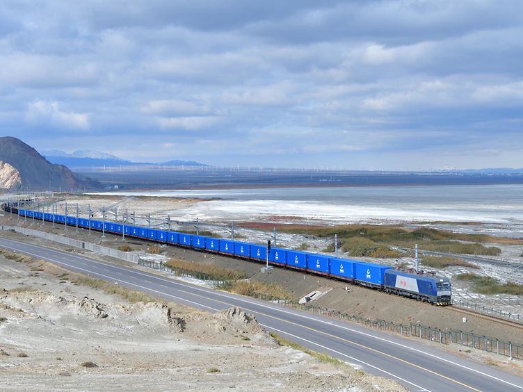 Streckennetz der DB Cargo Eurasia auf dem Eurasischen Korridor zwischen China und Europa
