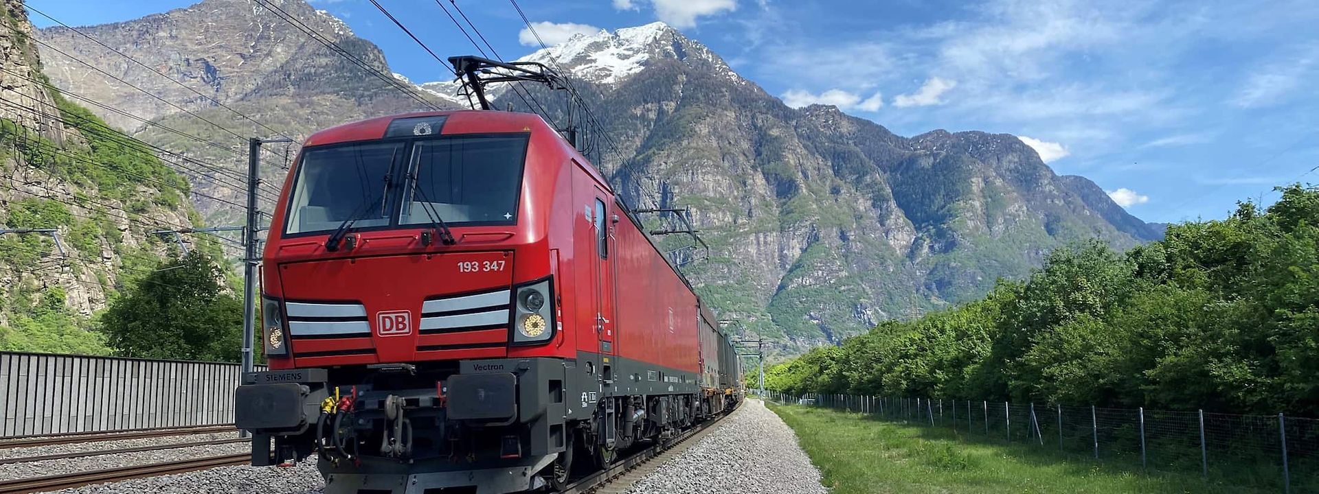 Freight train in Switzerland